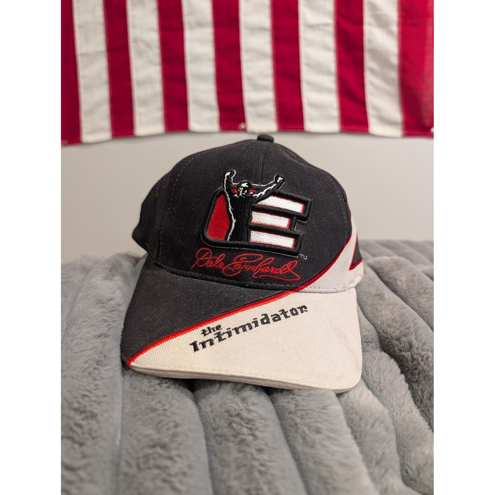 Vintage Dale Earnhardt Winners Circle Hat The Intimidator NASCAR Black White Cap